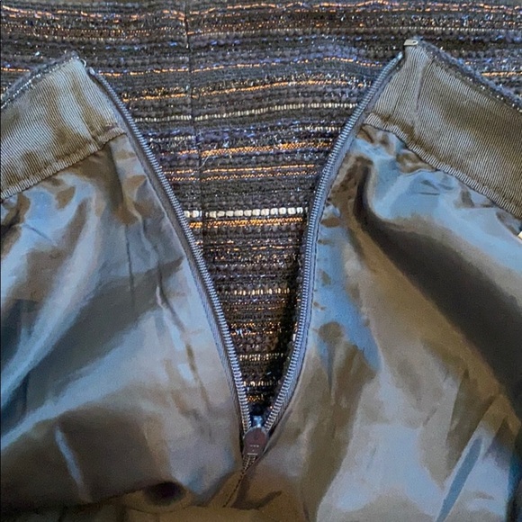 J Crew Black Metallic Orange Blue Skirt Festive 4 - Picture 9 of 12